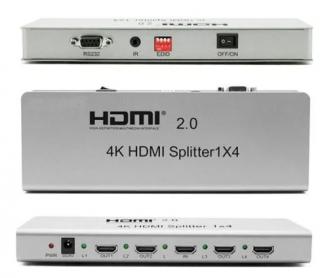 HDMI 2.0 rozbočovač splitter 1x4, 4K x 2K/60Hz