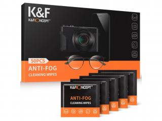 K&F Concept čistící Anti-Fog útěrky (50ks)  Útěrky proti zamlžování optiky