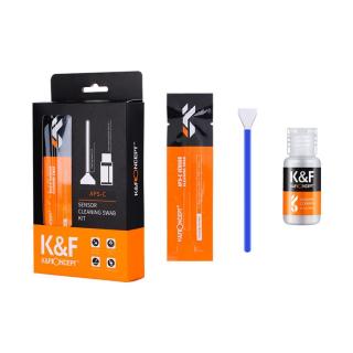 K&F Concept sada na čištění Full-Frame senzoru (10 tyčinek + 20ml čistící roztok)