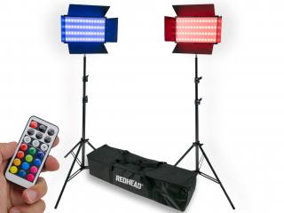 KIT dvou RGB LED panelů Redhead Stellar 950  Foto video světlo s CRI95+ a 3000 lumeny na 1 světlo