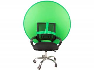 Kruhový Green screen pozadí na streamy s uchycením na židli  142cm průměr