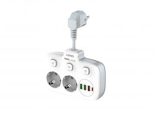 Ldnio SE2435 rozbočovací zásuvka  s USB nabíječkou
