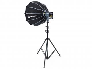 LENSBOT GL120RGB COB led světlo (2700-6500K) + RGB režim  120W, Bi-Color + RGB, Smartphone app 1 světlo, 1 stativ, 1 softbox 65cm