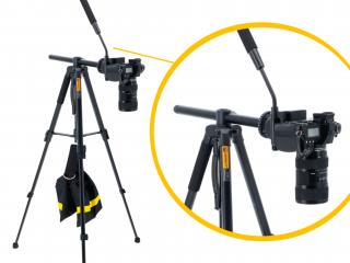 LENSBOT LB-530 stativ s osou pro focení ze shora a fluidní hlavou  Výška 178cm, monopod, focení ze shora, video hlava