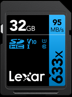 Lexar 633X Pro SDHC/SDXC UHS-I U1/U3 (V30) R95/W45 128GB