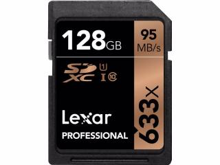 Lexar Pro 633X SDHC/SDXC UHS-I U1/U3 (V30) R95/W45 paměťové karty 128GB