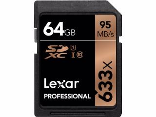 Lexar Pro 633X SDHC/SDXC UHS-I U1/U3 (V30) R95/W45 paměťové karty 64GB