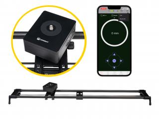 Motorizovaný slider s otočnou hlavou LENSBOT (100cm)  Motorizovaná PAN hlava, Smartphone aplikace