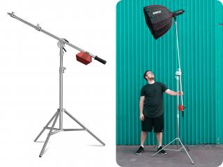 Ocelový stativ s Boom Arm ramenem + protizávaží 4 kg