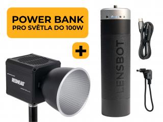 Redhead S100 - Výkonné MINI COB led světlo (100W)  7 950 Lumenů, Smartphone App, USB-C Power Bank 98Wh (100W)