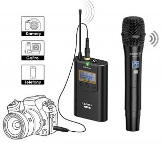 (ROZBALENO) Comica Audio CVM-WM100H bezdrátový mikrofon na rozhovory