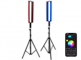 Set dvou Redhead LED RGB trubic LP730 + 2m stativy  2 x 4000 Lumenů, Smartphone App, USB-C