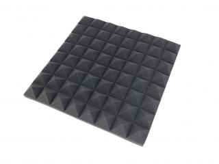 Studiová akustická pěna 50x50x5cm (černá)  Lepící vrstva na zadní straně 1 kus