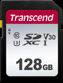 Transcend Silver 300S SD UHS-I U3 (V30) R95/W45 paměťové karty 128GB