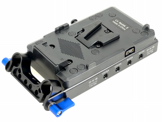 V-mount rozvaděč splitter, rozbočovač napájení 5V/8V/12V/15V i D-TAP a USB 2.0