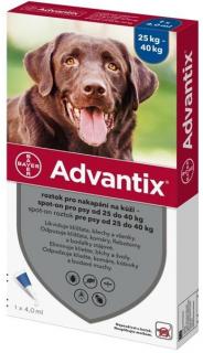 Advantix Spot On 1 x 4 ml pro psy od 25 do 40 kg