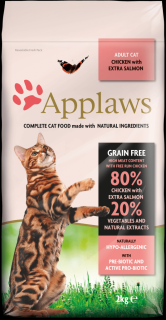 Applaws Cat Adult Chicken and Salmon 2 kg  + konzerva s krůtou ZDARMA