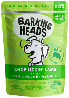 Barking Heads Chop Lickin Lamb - kapsička pro psy 300 g  + pamlsky ZDARMA