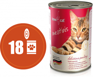 Bewi Cat Meatinis drůbeží - konzerva 18x400 g