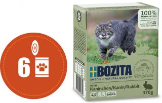 Bozita kousky v omáčce s KRÁLÍKEM MULTIPACK - konzerva pro kočky 6x370 g
