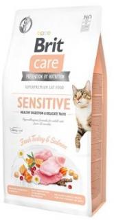 Brit Care Cat GF Sensitive Digestion 2 kg  + barel na krmivo ZDARMA