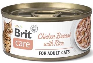 Brit Care Cat kuřecí prsa s rýží - konzerva pro kočky 70 g