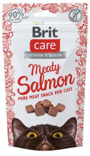 Brit Care Meaty Salmon lososové kousky - pamlsky pro kočky 50 g