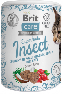 Brit Care Superfruits Insect - hmyzí pamlsky pro kočky 100 g
