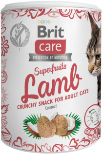 Brit Care Superfruits Lamb - jehněčí pamlsky pro kočky 100 g