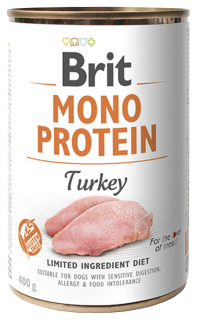 Brit Mono Protein Turkey - konzerva pro psy 400 g