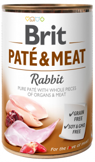 Brit Paté and Meat Rabbit - konzerva pro psy 400 g
