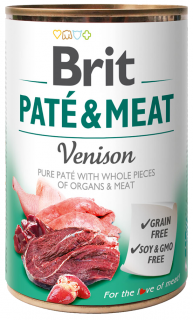 Brit Paté and Meat Venison - konzerva pro psy 400 g
