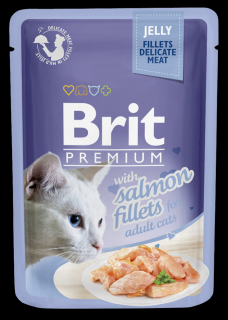 Brit Premium lososové filetky v želé - kapsička 85 g