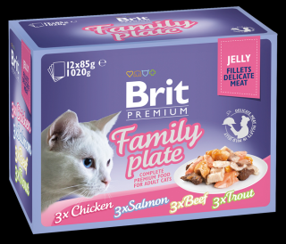 Brit Premium MULTIPACK Family Plate JELLY - kapsička 12x85 g