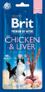 Brit Premium Stick kuřecí a játra 3 ks - pamlsek pro kočky
