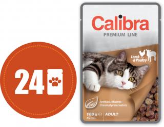 Calibra Cat jehněčí a drůbeží MULTIPACK v omáčce - kapsička 24x100 g