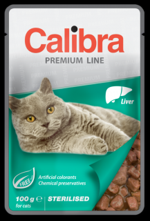 Calibra Cat Sterilised játra v omáčce - kapsička 100 g