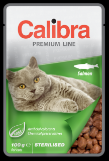 Calibra Cat Sterilised losos v omáčce - kapsička 100 g