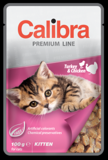 calibra kapsa Premium Kitten krůtí a kuřecí