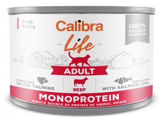 Calibra Life Adult Beef - konzerva pro dospělé kočky 200 g