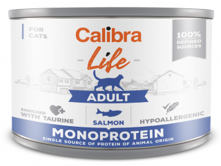 Calibra Life Adult Salmon - konzerva pro dospělé kočky 200 g