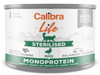 Calibra Life Sterilised Duck - konzerva pro kastrované kočky 200 g