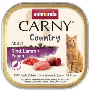Carny Country paštika různé druhy - mistička pro kočky 100 g Druh: hovězí, jehněčí a bažant