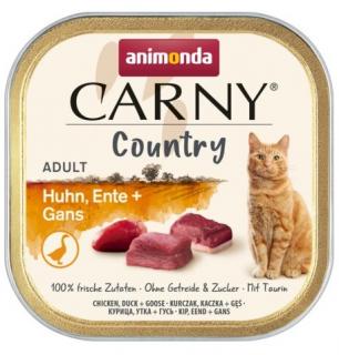 Carny Country paštika různé druhy - mistička pro kočky 100 g Druh: kuře, kachna a husa