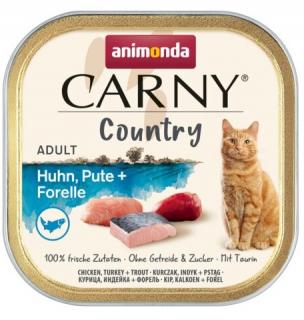 Carny Country paštika různé druhy - mistička pro kočky 100 g Druh: kuře, krůta a pstruh