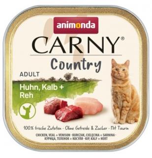Carny Country paštika různé druhy - mistička pro kočky 100 g Druh: kuře, telecí a zvěřina