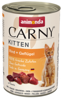 Carny Kitten hovězí a drůbeží - konzerva pro koťata 400 g