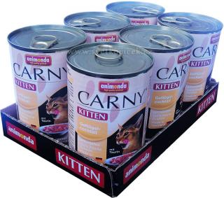 Carny Kitten MULTIPACK hovězí a drůbeží - konzerva pro koťata 6x400 g