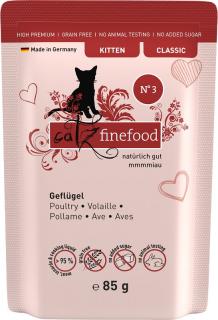 Catz Finefood KITTEN 3 drůbeží a brusinky - kapsička 85 g