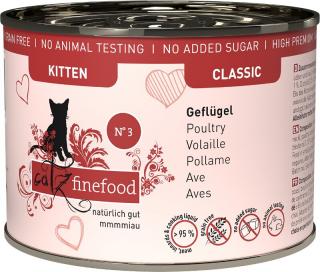 Catz Finefood Kitten 3 drůbeží a brusinky - konzerva 200 g